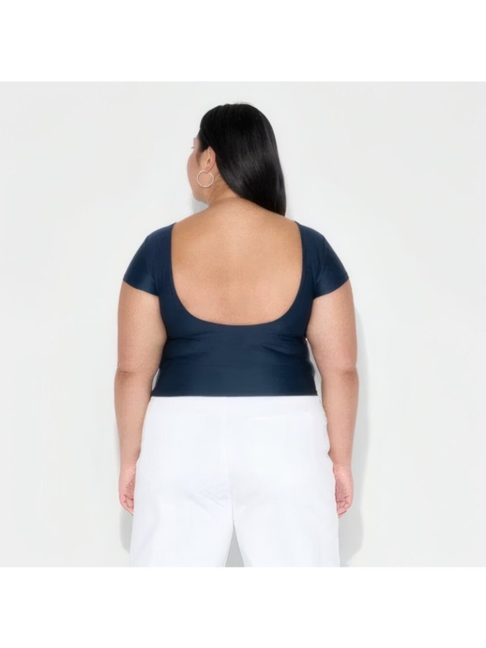 Fable Wild T Shirt Womens XXL Navy Blue Short Sleeve Boatneck Synthetic